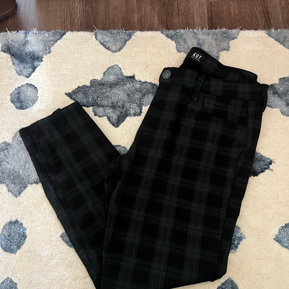 Kut from the Kloth Dark Plaid Trousers